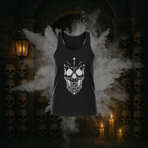 White Skull Tank Top
