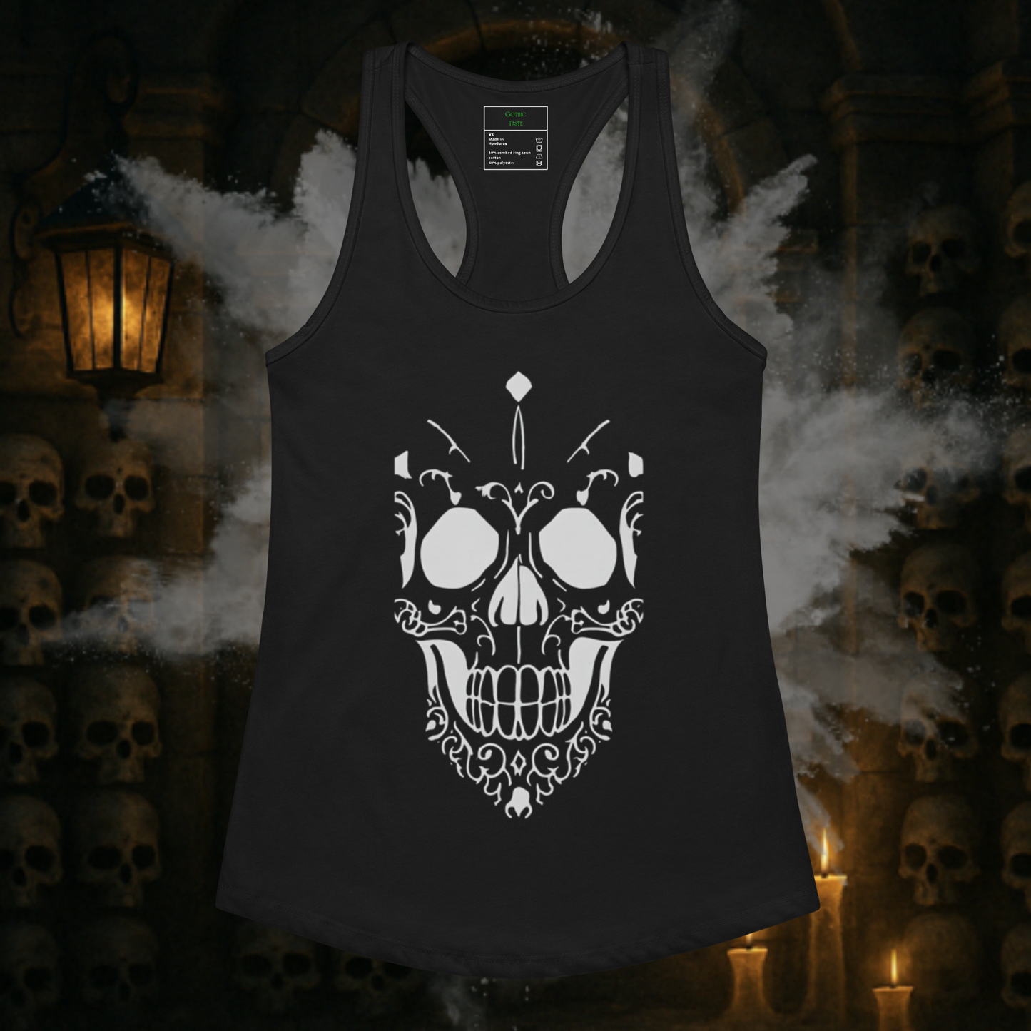 White Skull Women’s racerback tank top