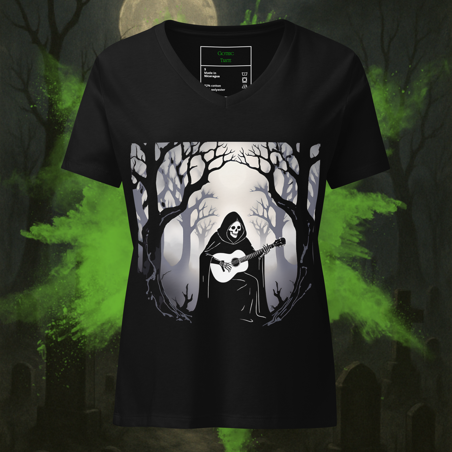 The Lone Boneman Women's V-Neck Tee